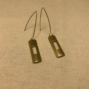 Boucles laiton rectangle évidé